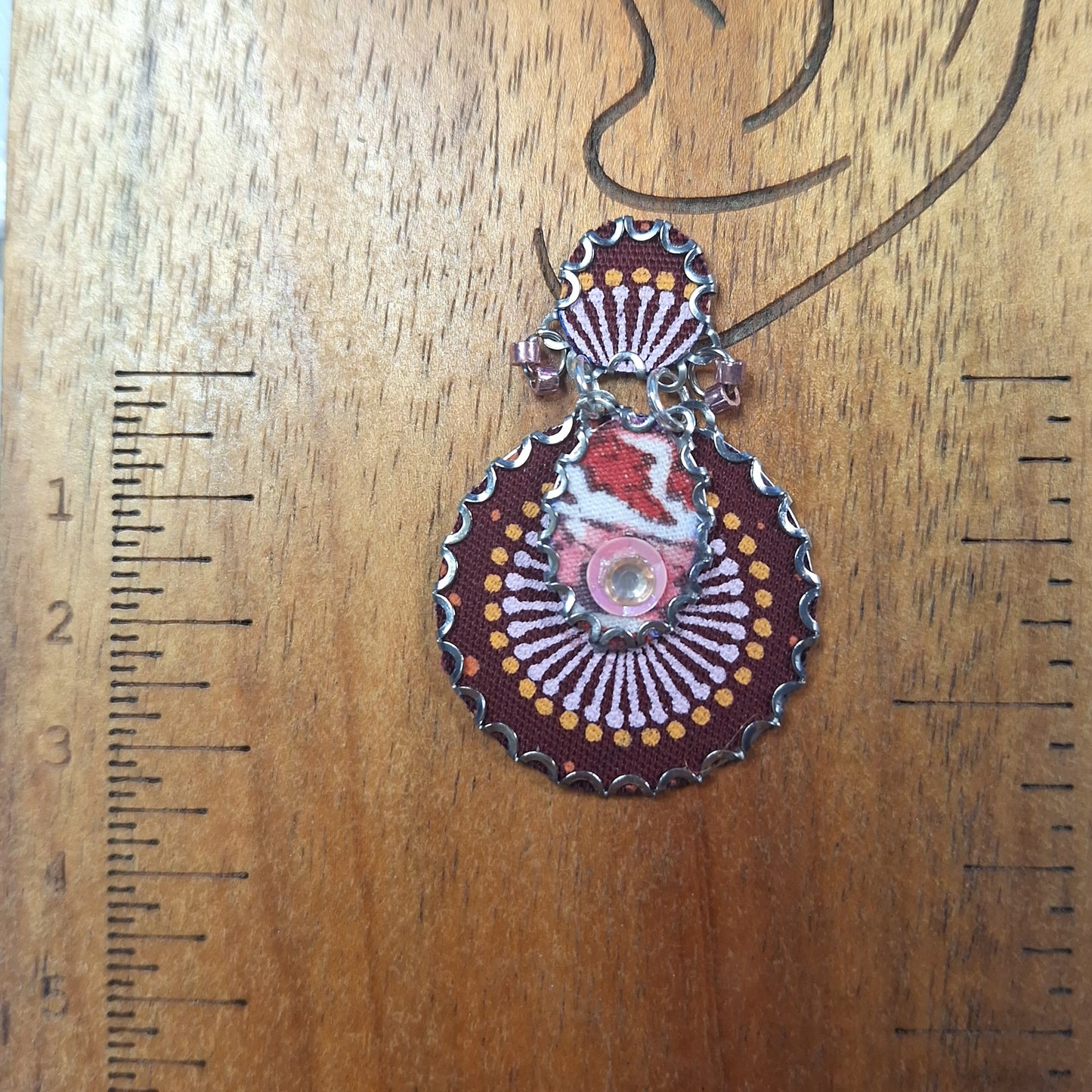 2409 Large fabric earrings