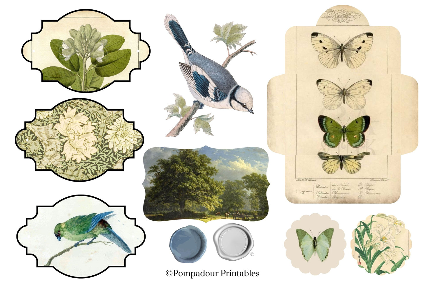 Green Ephemera Kit