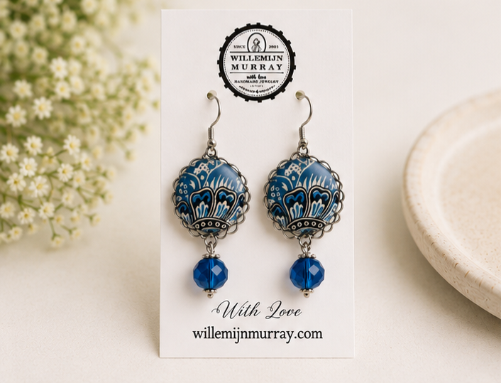Window Round Earrings