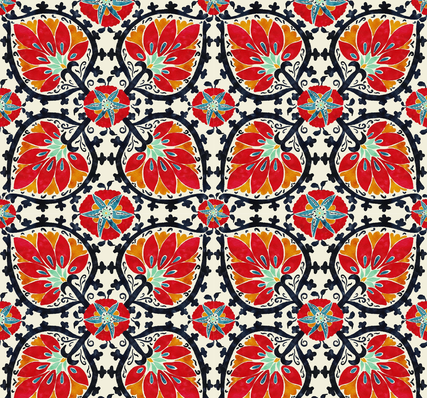 Velvet Cushion Cover – 60 × 60 cm African Baroque, Cardinal