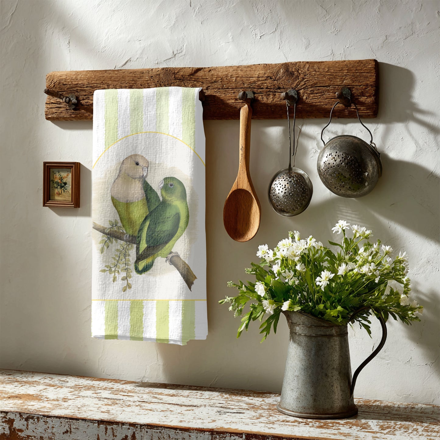 Cotton Tea Towel – 65 × 45 cm, Tea Towel Parrot 1