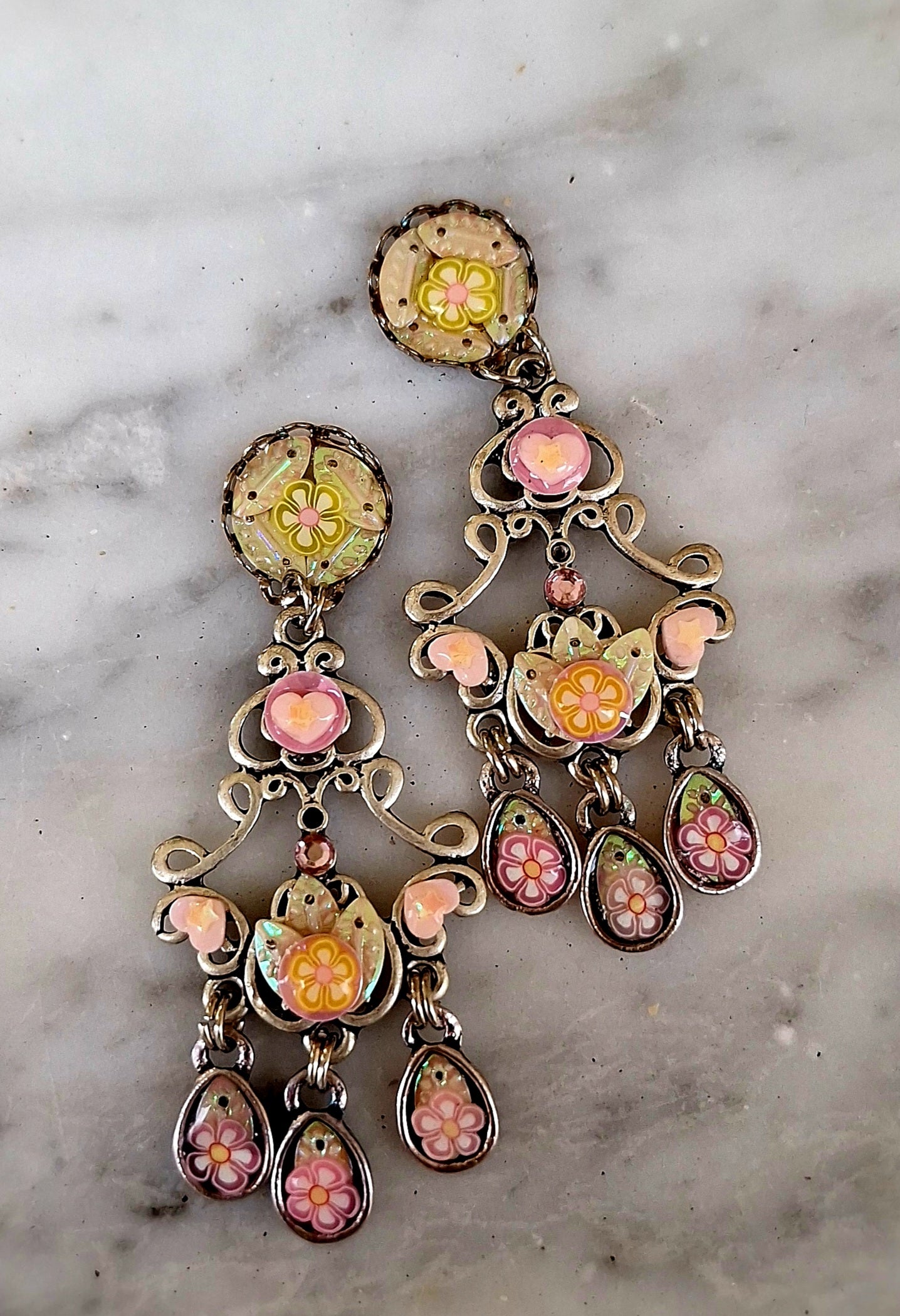 Long lovely spring earrings