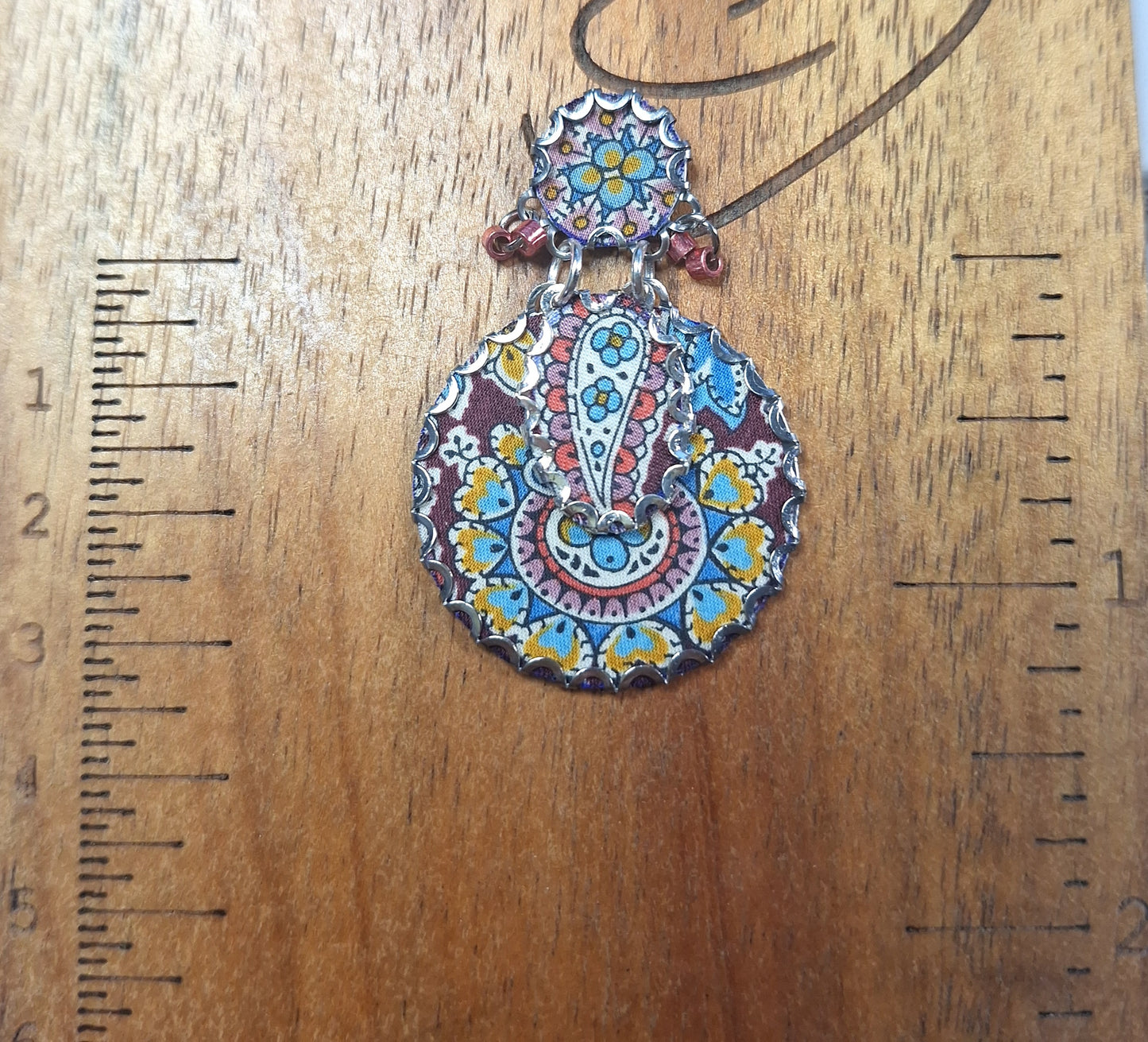 2404 lovely large fabric earrings