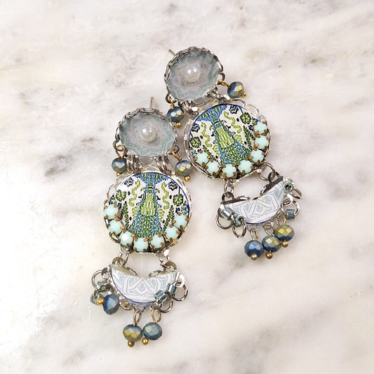 2407 Triple Duck egg earrings