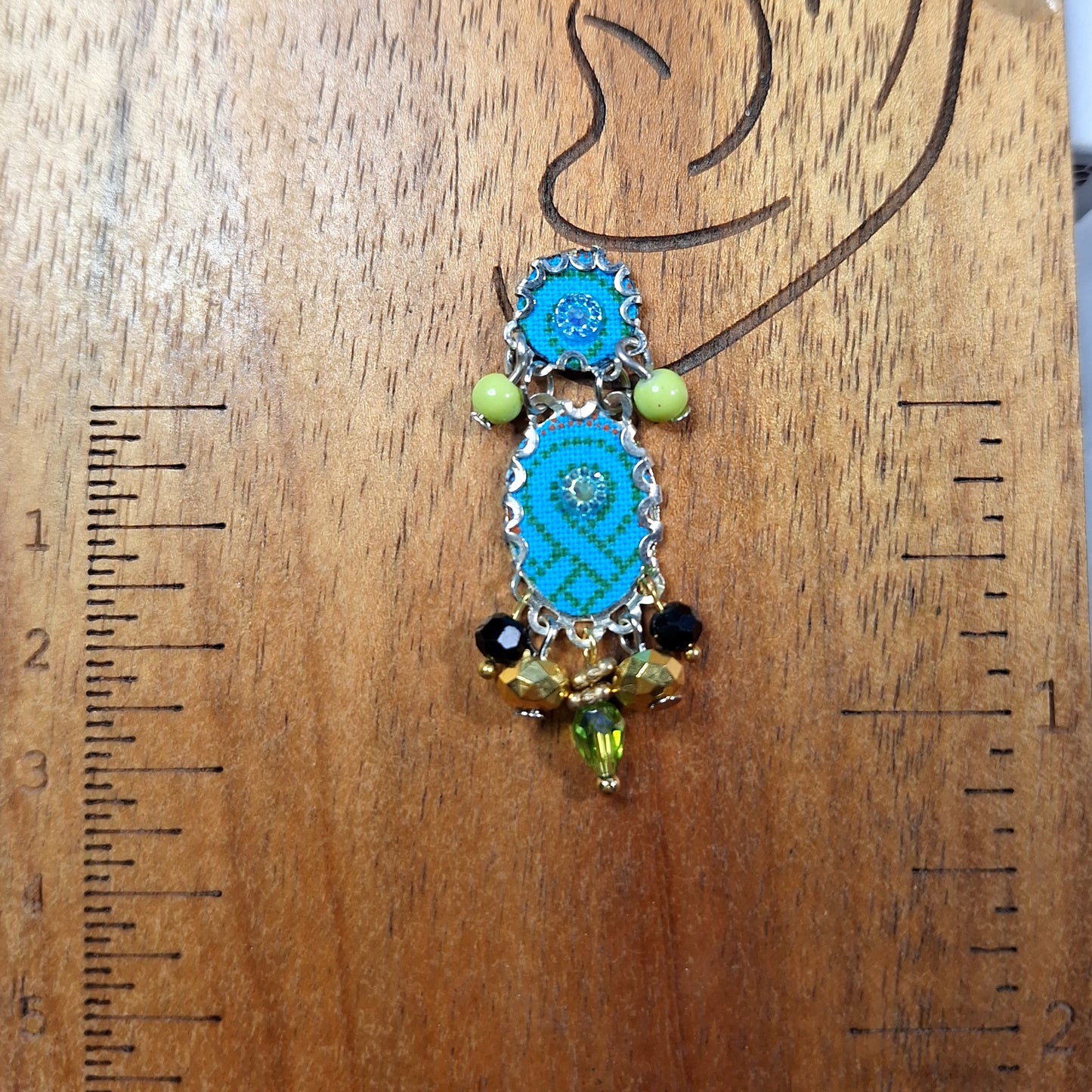 2412 Turquoise oval earrings