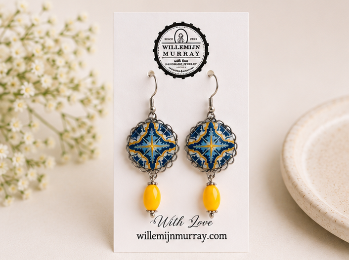 Window Round Earrings