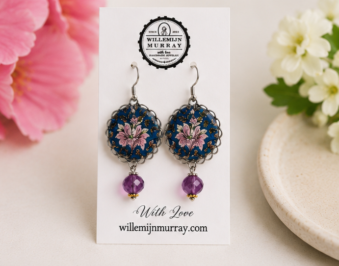 Window Round Earrings