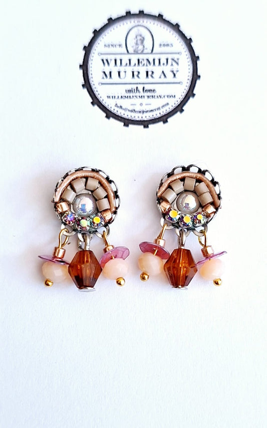 Small Nude very beaded Earrings