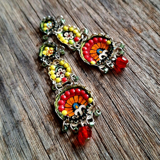 Long very beaded Earrings