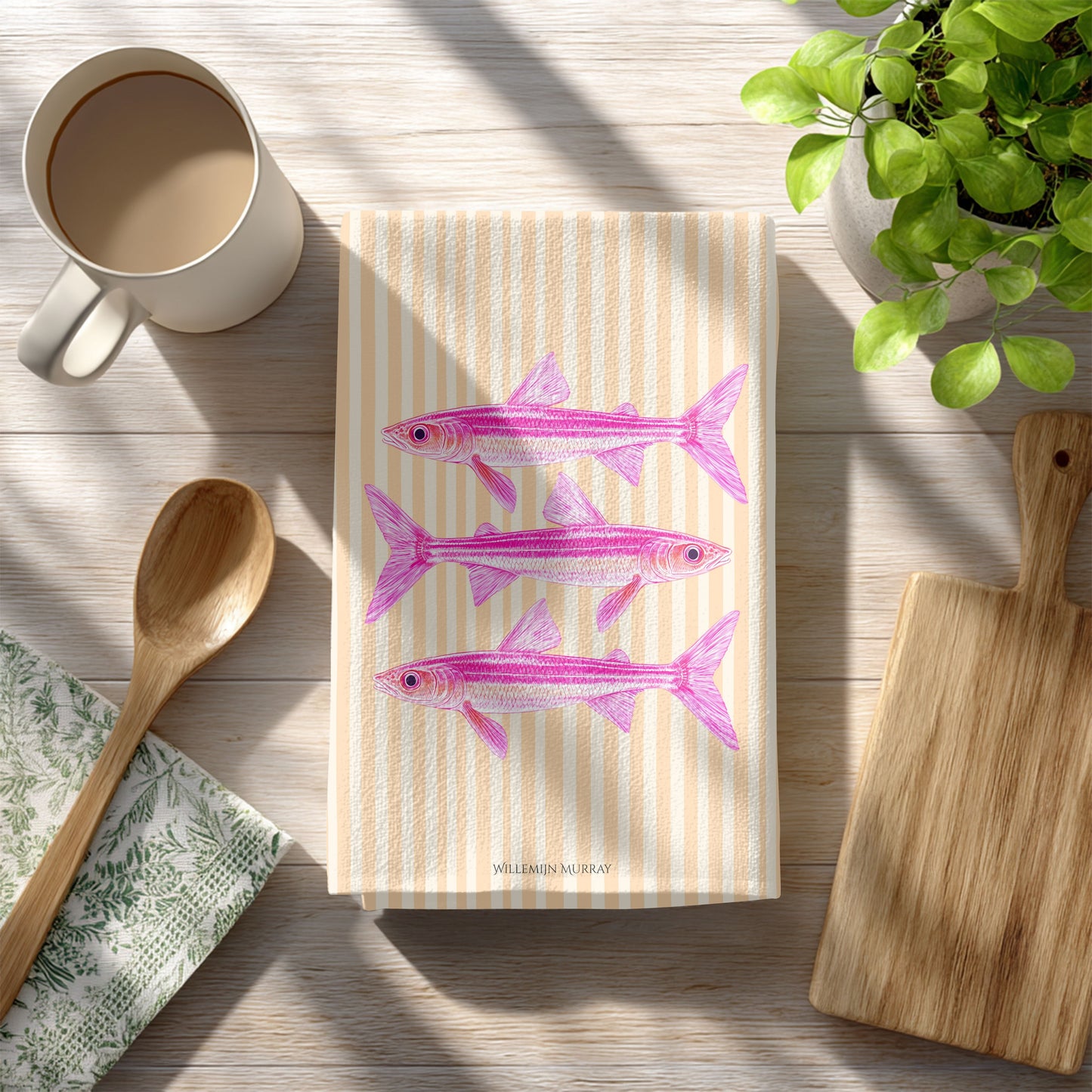 Cotton Tea Towel – 65 × 45 cm, Tea Towel Sardines 5