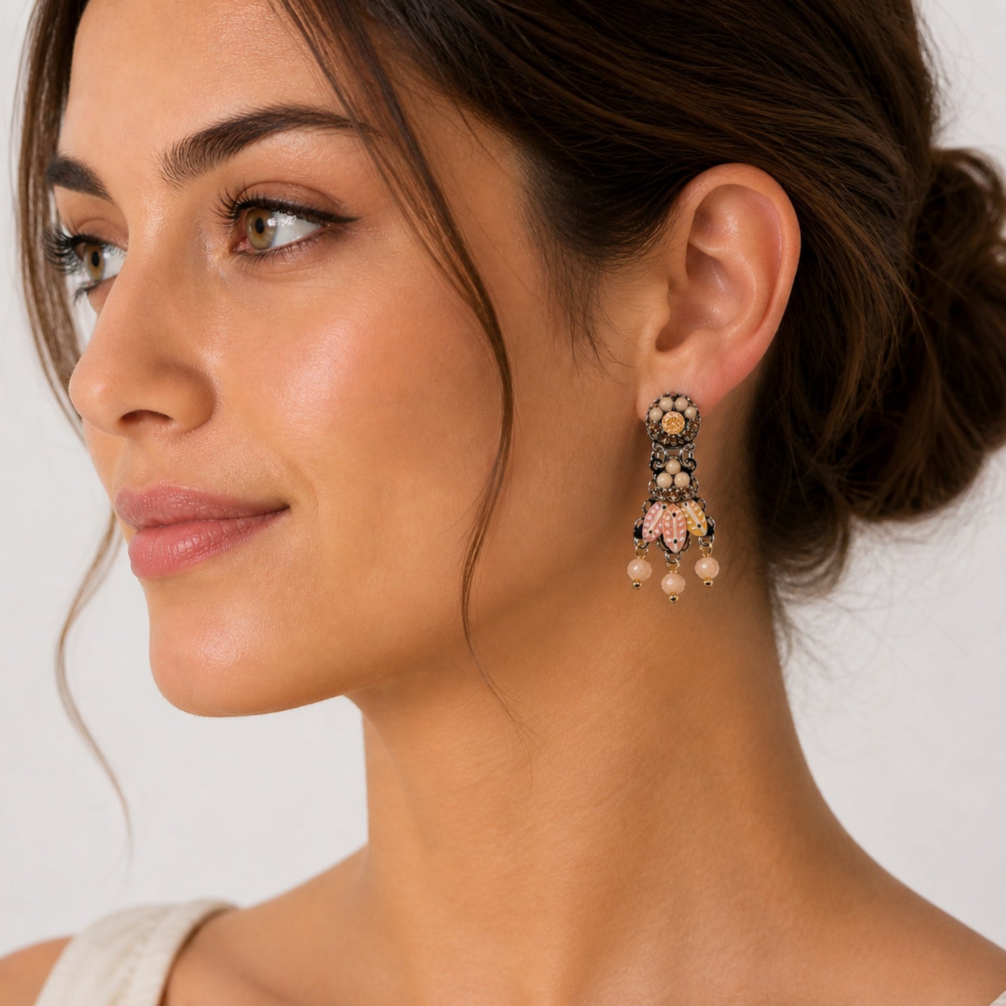 Earrings – 3.5 cm long, Blush