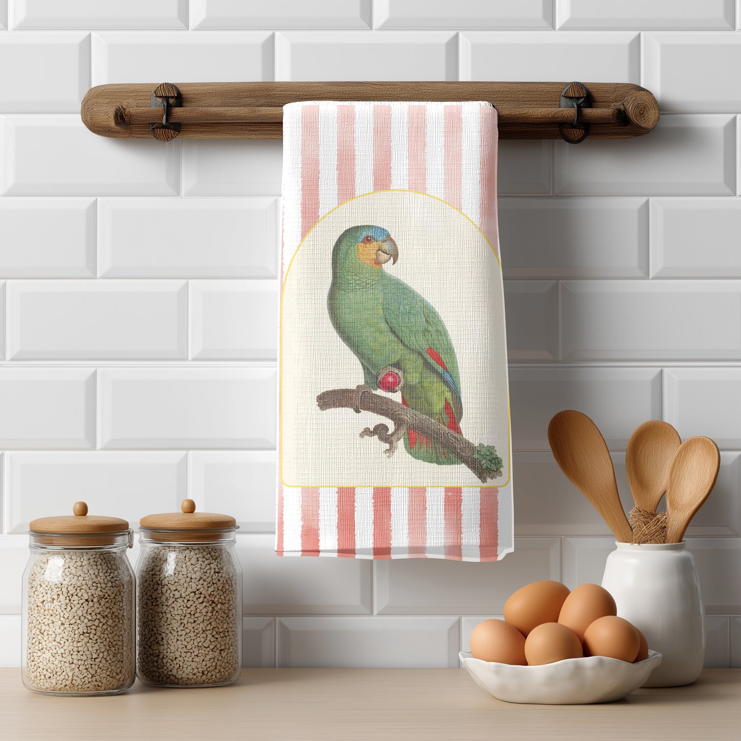 Cotton Tea Towel – 65 × 45 cm, Tea Towel Parrot 3