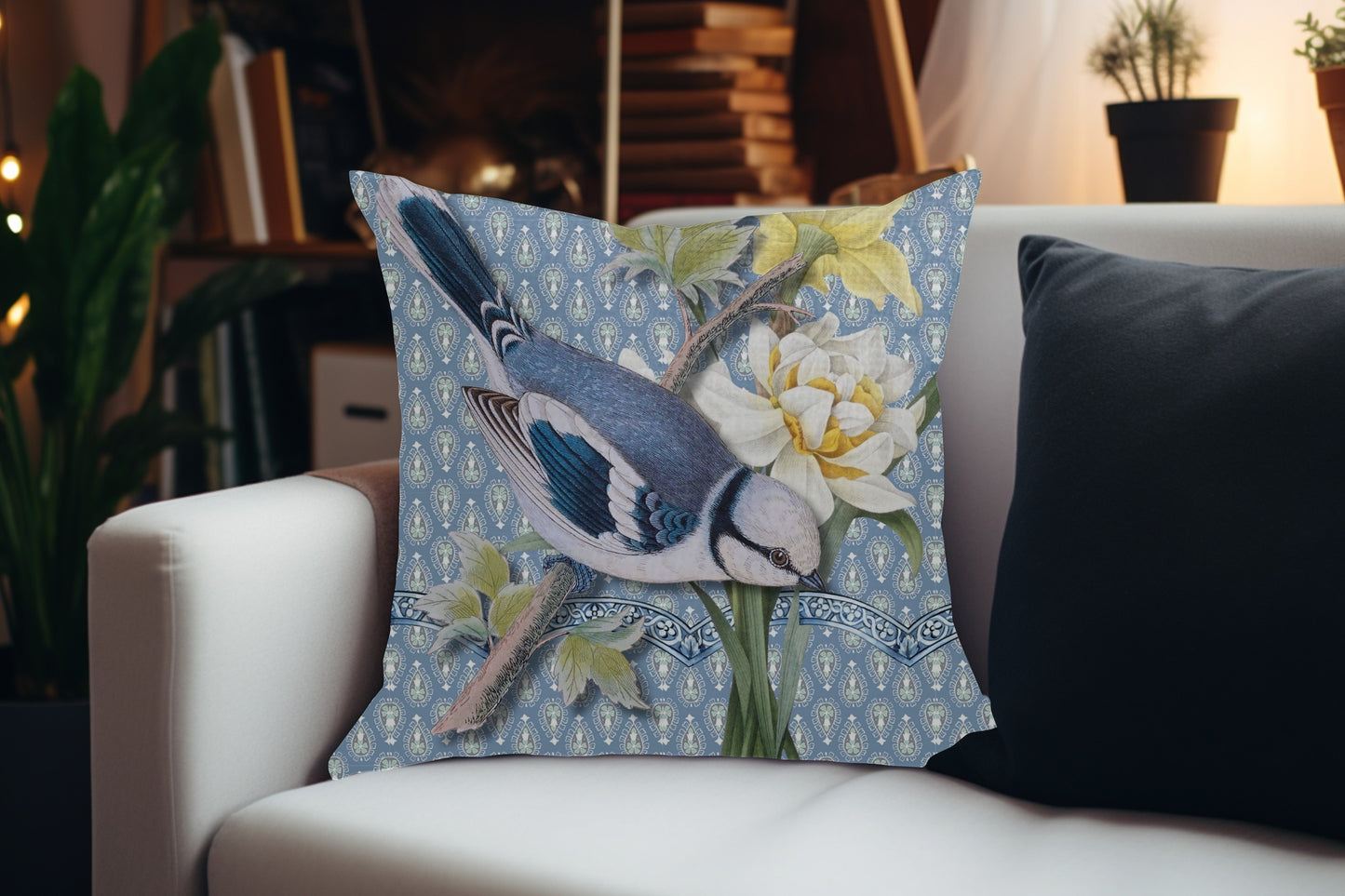 Velvet Cushion Cover – 60 × 60 cm African Baroque, Daffodil
