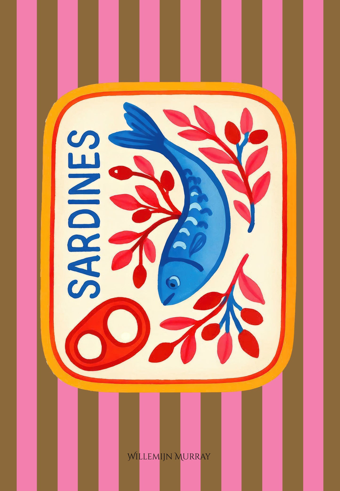 Cotton Tea Towel – 65 × 45 cm, Sardines Tea Towel 8