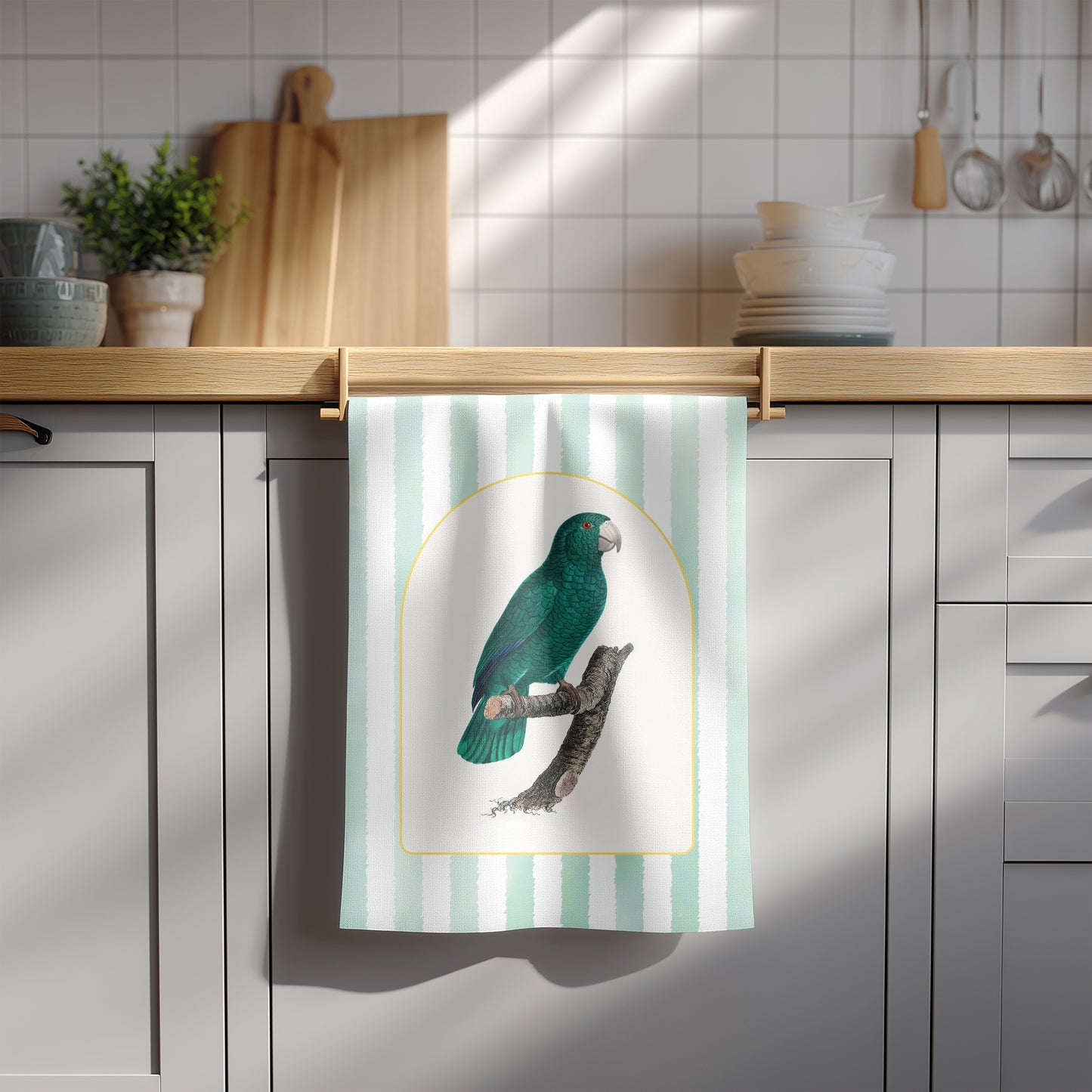 Cotton Tea Towel – 65 × 45 cm, Tea Towel Parrot 4